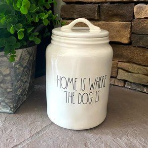 Rae Dunn HOME IS WHERE THE DOG IS Treat Canister